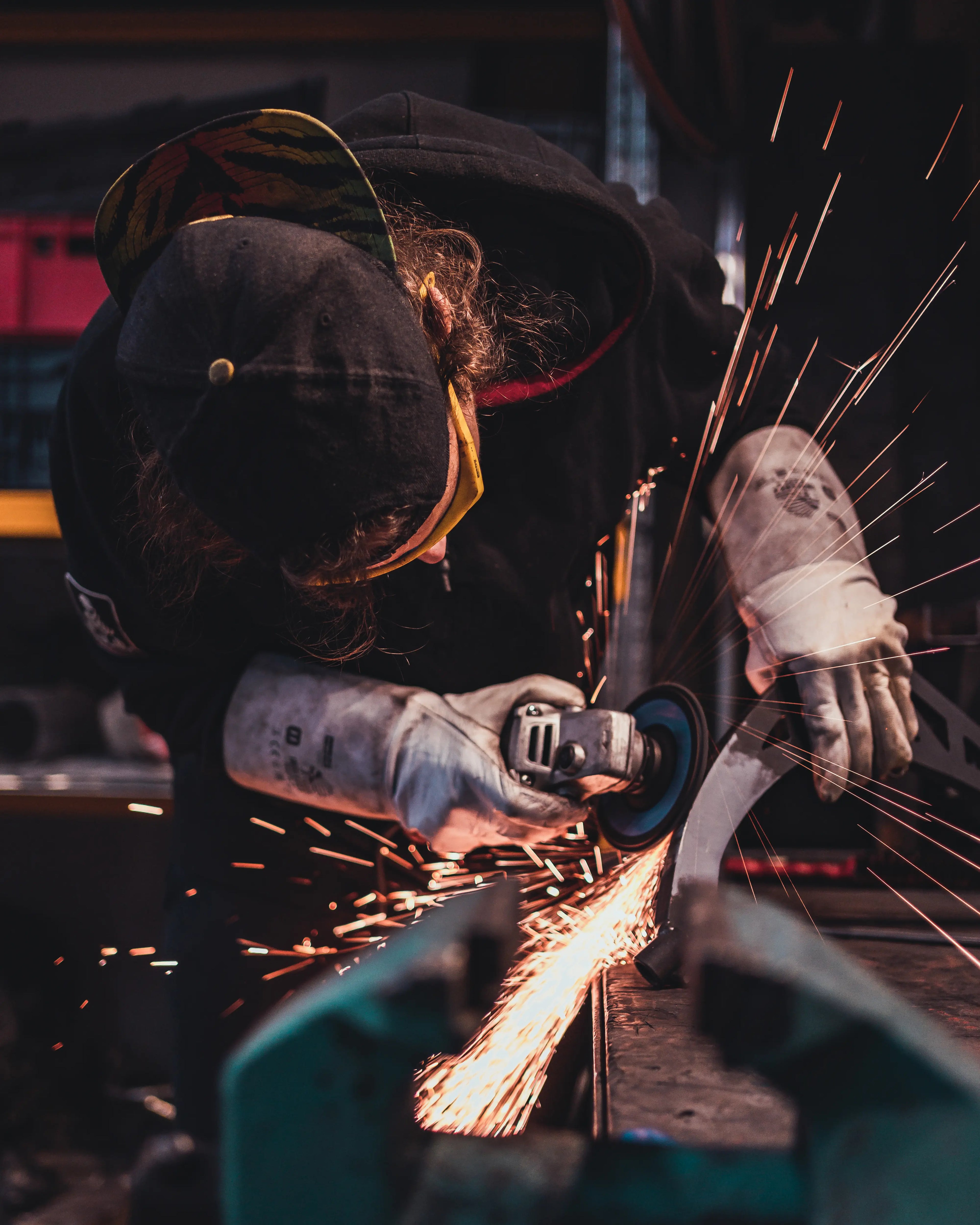 Men cutting custom wishbone